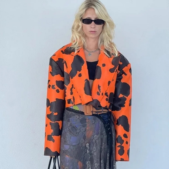 Autumn High Street Jacket For Women Faux PU Leather - Picture 4 of 5